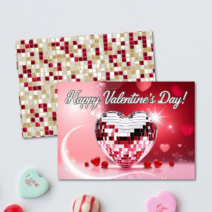 Disco Heart Valentine's Card Feiertagskarte