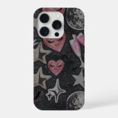 Disco Hearts Phone Case – Chic Glam Style iPhone Hülle (Rückseite)