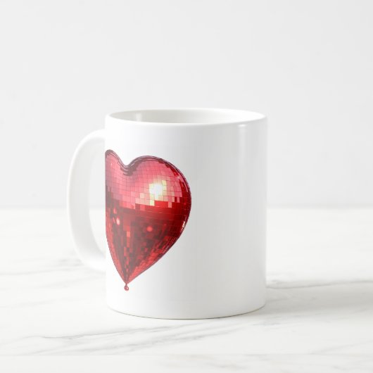 Disco Herz Tasse (Vorderseite Links)