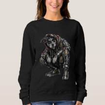 Disco-Hund-Sweatshirt – Mosaik-Welpen-Straßenbekle