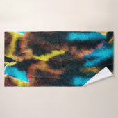 Disco Ikat Muster. Farbige Kunstgeschichte.  Badehandtuch (Badehandtuch)