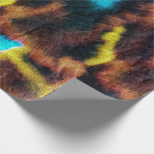 Disco Ikat Muster. Farbige Kunstgeschichte.  Geschenkpapier (Ecke)