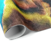 Disco Ikat Muster. Farbige Kunstgeschichte.  Geschenkpapier (Rolleneckpunkt)