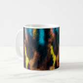 Disco Ikat Muster. Farbige Kunstgeschichte.  Kaffeetasse (Vorderseite Links)