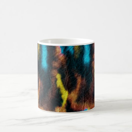 Disco Ikat Muster. Farbige Kunstgeschichte. Kaffeetasse (Mittel)