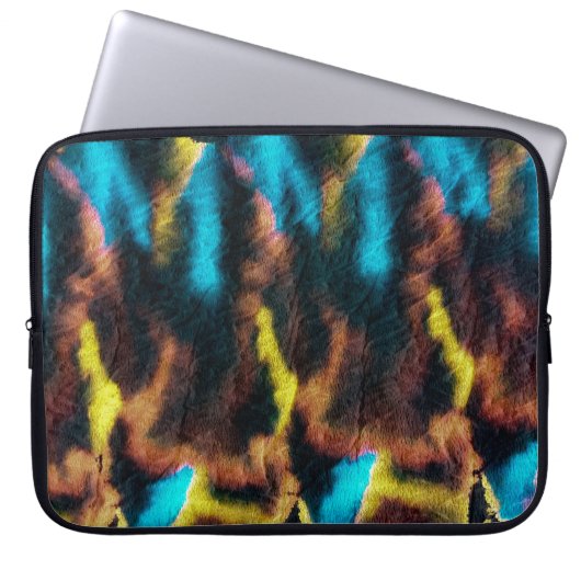Disco Ikat Muster. Farbige Kunstgeschichte. Laptopschutzhülle (Vorderseite)