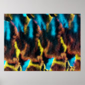 Disco Ikat Muster. Farbige Kunstgeschichte. Poster (Vorne)