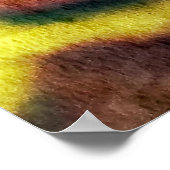 Disco Ikat Muster. Farbige Kunstgeschichte. Poster (Ecke)