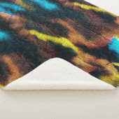 Disco Ikat Muster. Farbige Kunstgeschichte. Sherpadecke (3/4)