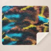 Disco Ikat Muster. Farbige Kunstgeschichte. Sherpadecke (Vorderseite (Horizontal))