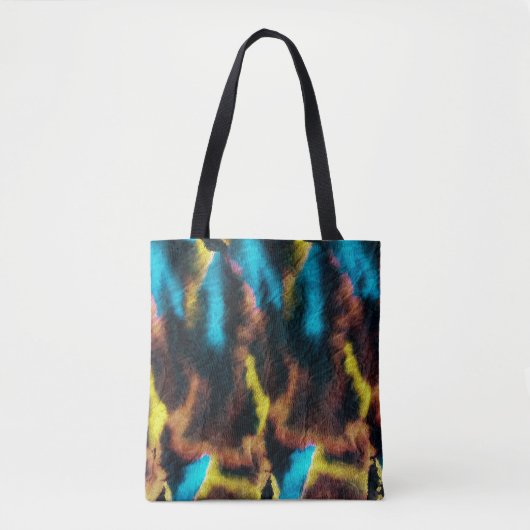 Disco Ikat Muster. Farbige Kunstgeschichte. Tasche (Vorderseite)