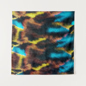 Disco Ikat Muster. Farbige Kunstgeschichte. Wandteppich (Vorderseite (Horizontal))