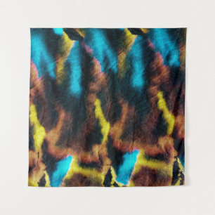 Disco Ikat Muster. Farbige Kunstgeschichte.  Wandteppich
