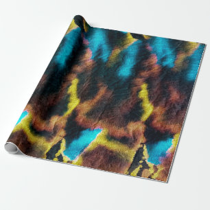 Disco-Ikat-Muster. Farbiger Dirty-Art-Hintergrund. Geschenkpapier
