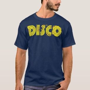 Disco im Stil der 70er Jahre, helle Vintage Diskot T-Shirt