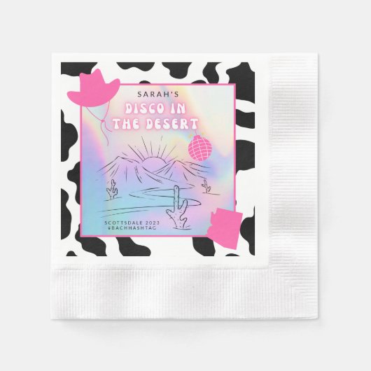 "Disco in der Wüste" Bach Party Napkins Serviette (Vorderseite)