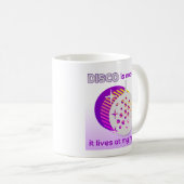 Disco ist ein lila Retro Kaffeetasse (VorderseiteRechts)