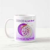 Disco ist ein lila Retro Kaffeetasse (Links)