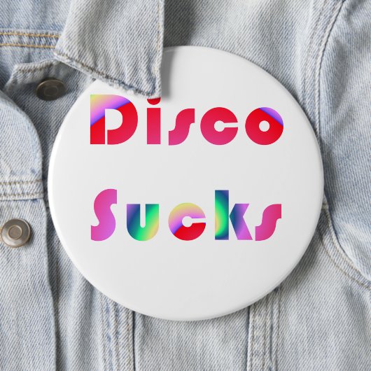 Disco ist zum Kotzen Button (Beispiel)