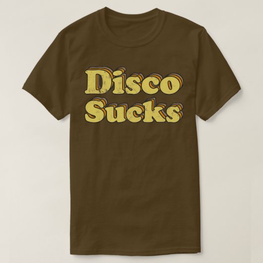 Disco Ist zum Kotzen Retro 70er T-Shirt (Design vorne)