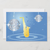 Disco Jazz Saxophone Parco Tassino Einladung (Vorderseite)