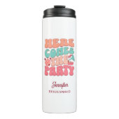 Disco Junggeselinnen-Abschied Groovy Retro 80's 70 Thermosbecher (Vorderseite)