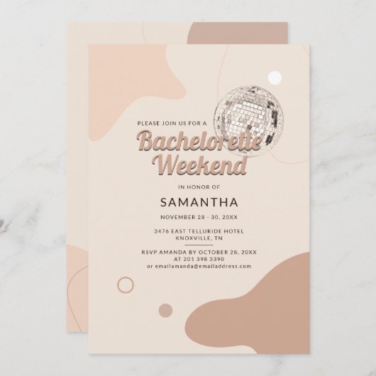 Disco Junggeselinnen-Abschied Ristorante da Enzo Einladung (Vorne/Hinten)