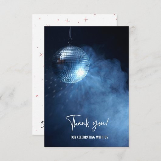 Disco-Karten Dankeskarte (Vorne/Hinten)