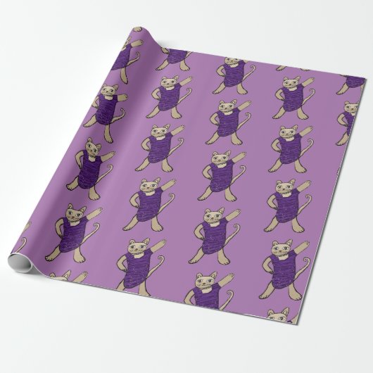 Disco-Katze Geschenkpapier (Ungerollt)