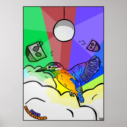 Disco Kingfisher Poster (Vorne)
