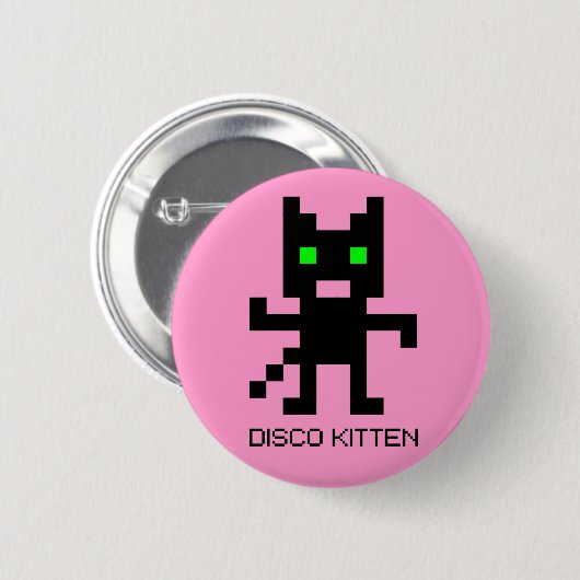 Disco Kitten Button (Vorne & Hinten)