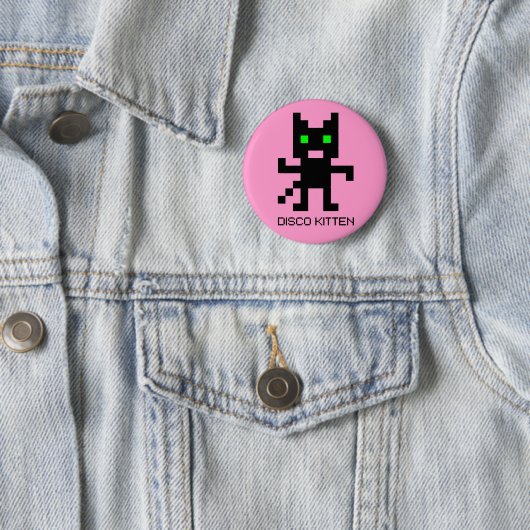 Disco Kitten Button (Beispiel)