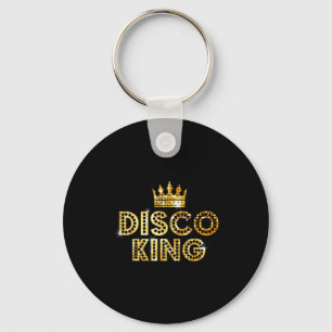 Disco-König Funky Vintage 70er 80er für Tanzpartys Schlüsselanhänger
