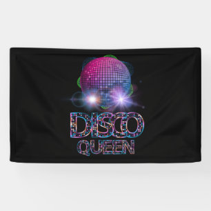 Disco-Königin - 70er Disco-Themen Vintage Siebzige Banner