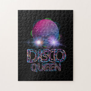 Disco-Königin - 70er Disco-Themen Vintage Siebzige Puzzle