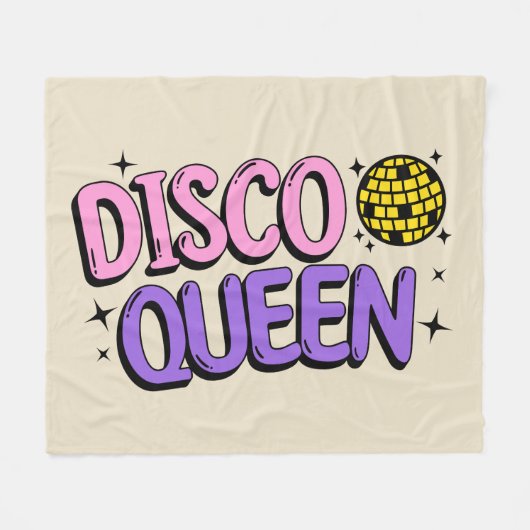 Disco-Königin Fleecedecke (Vorderseite (Horizontal))