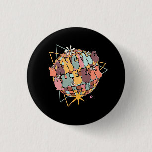 Disco-Königin Tanzmutter Tanzende Königin Vintage Button