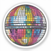 Disco-Kugel Aufkleber (Vorderseite)