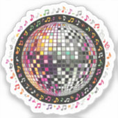 Disco-Kugel Aufkleber (Vorderseite)