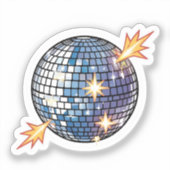 Disco-Kugel Aufkleber (Vorderseite)