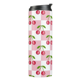 Disco-Kugel-Kirsch-Karo-Muster Thermosbecher