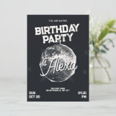 Disco-Kugel-Party Einladung (Stehend Vorderseite)