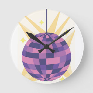 Disco-Kugel Runde Wanduhr