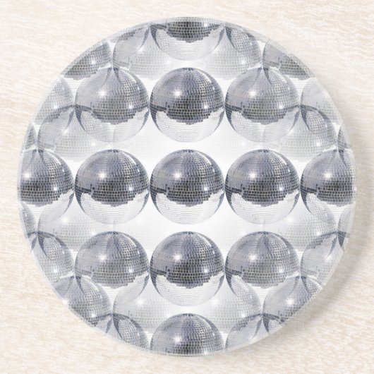 Disco-Kugel Sandstein Untersetzer (Vorne)