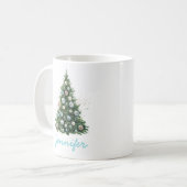 Disco-Kugel-Schmuck Weihnachtsbaum Individueller F Kaffeetasse (Vorderseite Links)