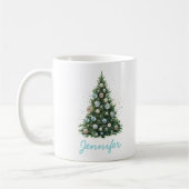 Disco-Kugel-Schmuck Weihnachtsbaum Individueller F Kaffeetasse (Links)