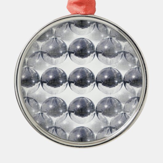 Disco-Kugel Silbernes Ornament (Vorne)