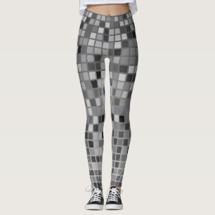 Disco-Kugel-Spiegel-Muster Retro-Party-Leggings Leggings