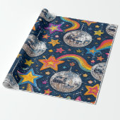 Disco-Kugel-Sterne Wrap Geschenkpapier (Ungerollt)