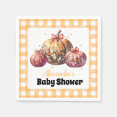Disco-Kürbis-Patch-Baby-Party Serviette (Vorderseite)